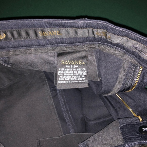 Savane Black Twill Slacks 34/31 EUC - Picture 3 of 6